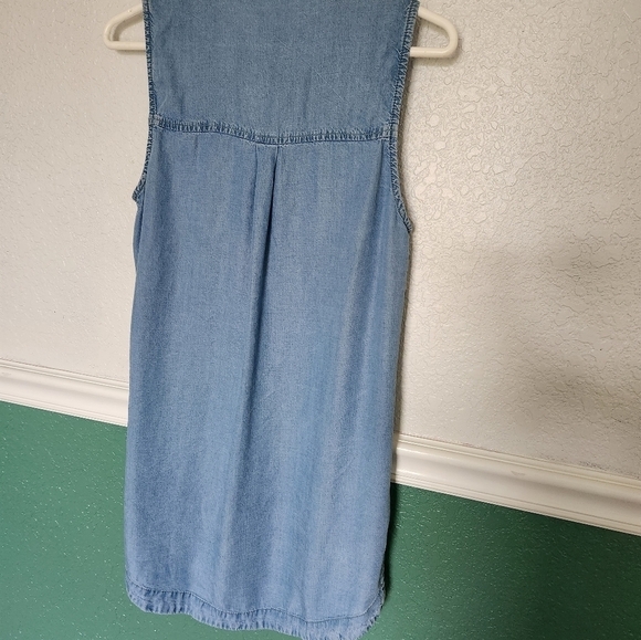 Women's denim Like Button Tank dress size small - Picture 5 of 10